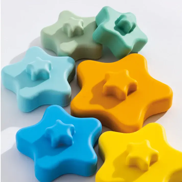 Playground Playground Silicone Star Stacking Tower - Sorbet