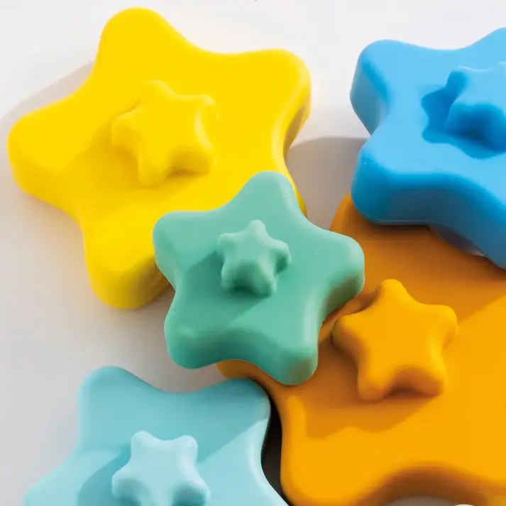 Playground Playground Silicone Star Stacking Tower - Sorbet