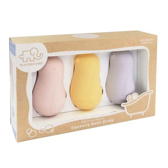 Playground Playground 3pk Silicone Squeezy Bath Birds