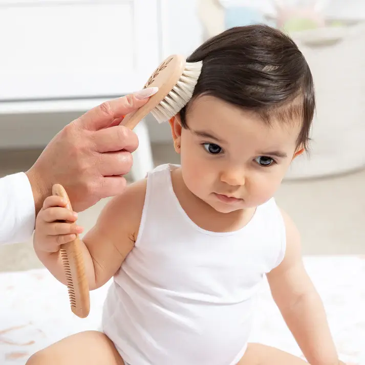 Living Textiles Living Textiles 3pc Baby Brush Set - Beech Wood