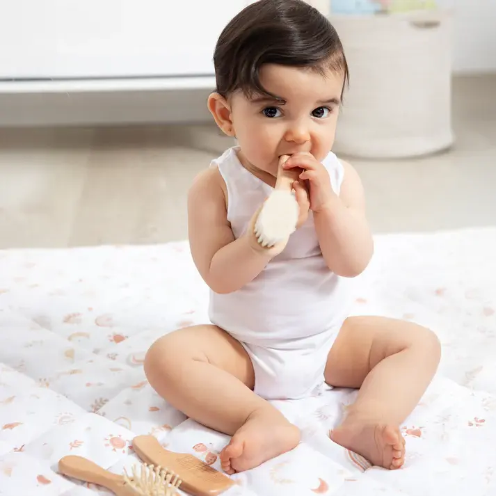 Living Textiles Living Textiles 3pc Baby Brush Set - Beech Wood