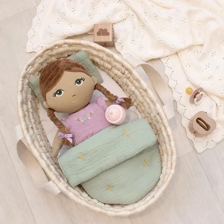 Living Textiles Living Textiles Doll Moses Basket Set
