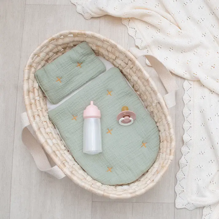 Living Textiles Living Textiles Doll Moses Basket Set