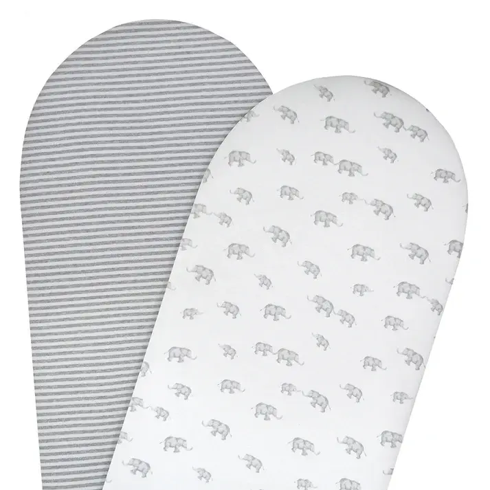 Living Textiles Living Textiles 2-pack Moses/Pram Fitted Sheet