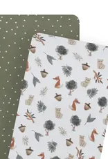Living Textiles Living Textiles 2-pack Jersey Bassinet Fitted Sheet - Forest Retreat