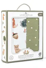 Living Textiles Living Textiles 2-pack Jersey Bassinet Fitted Sheet - Forest Retreat