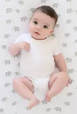 Living Textiles Living Textiles 2-pack Compact Cot Fitted Sheet - Watercolour Elephant