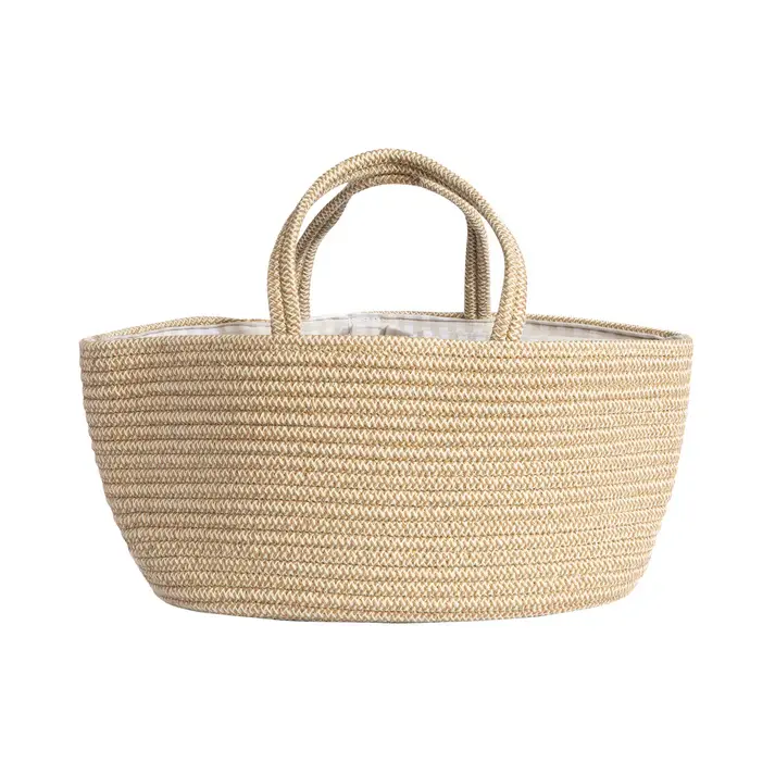 Living Textiles Living Textiles Cotton Rope Nappy Caddy with divider