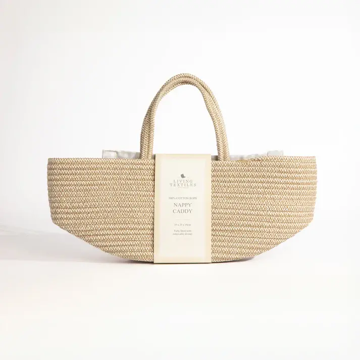 Living Textiles Living Textiles Cotton Rope Nappy Caddy with divider
