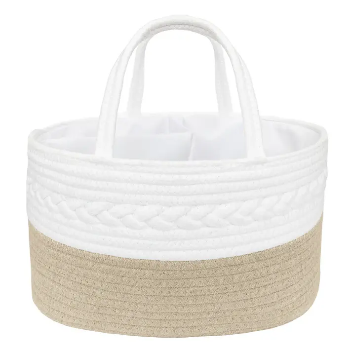 Living Textiles Living Textiles Cotton Rope Nappy Caddy with divider