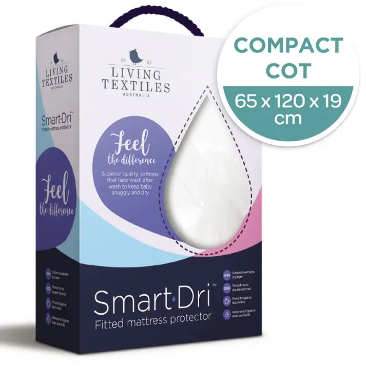 Living Textiles Living Textile Smart-Dri™ Waterproof mattress protector Cot - Compact