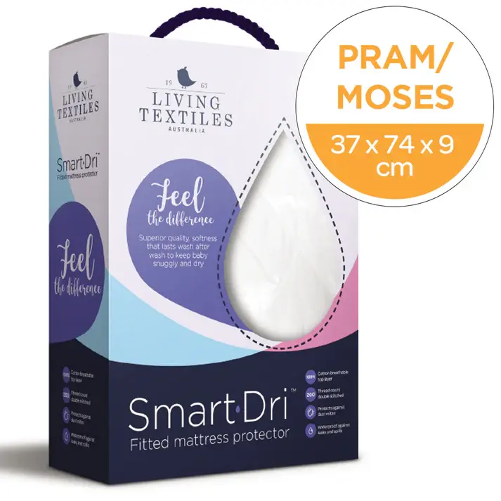 Living Textiles Living Textiles Smart-Dri™  Waterproof mattress protector Moses/Pram