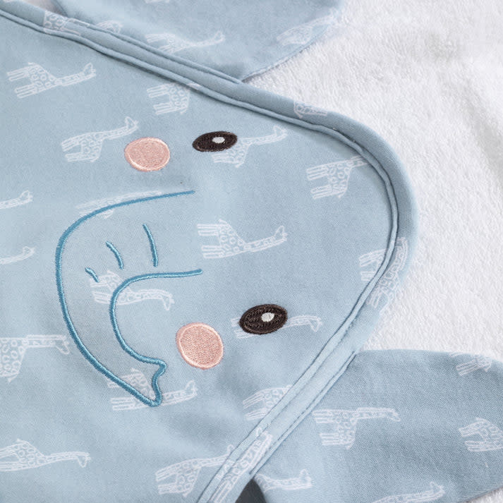 Living Textiles Living Textiles Hooded Towel (75 x 75cm) - Wild Safari/Elephant