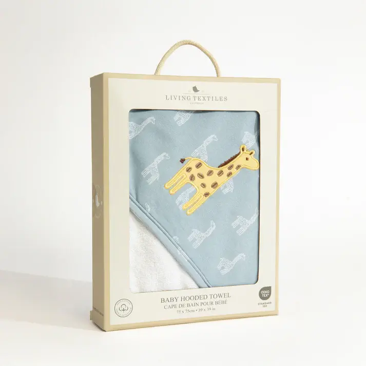 Living Textiles Living Textiles Hooded Towel (75 x 75cm) - Wild Safari/Giraffe