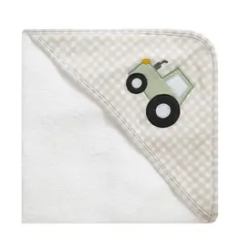 Living Textiles Living Textiles Hooded Towel (75 x 75cm) - Tractor Ride