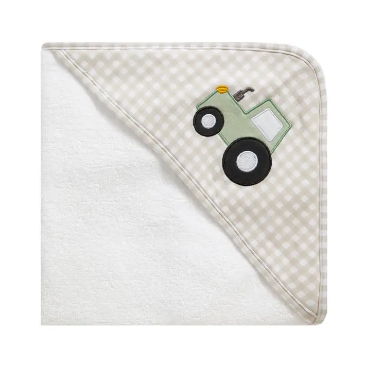 Living Textiles Living Textiles Hooded Towel (75 x 75cm) - Tractor Ride