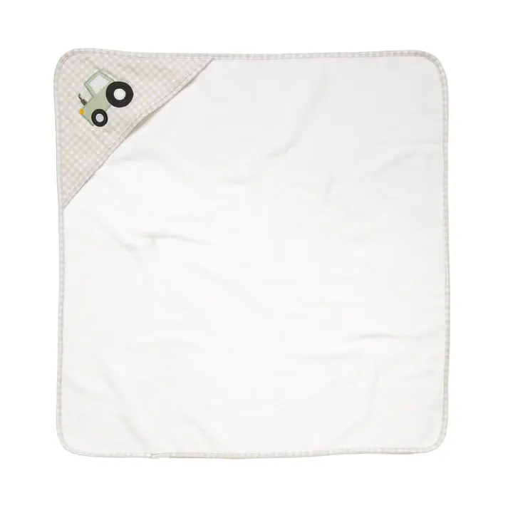 Living Textiles Living Textiles Hooded Towel (75 x 75cm) - Tractor Ride