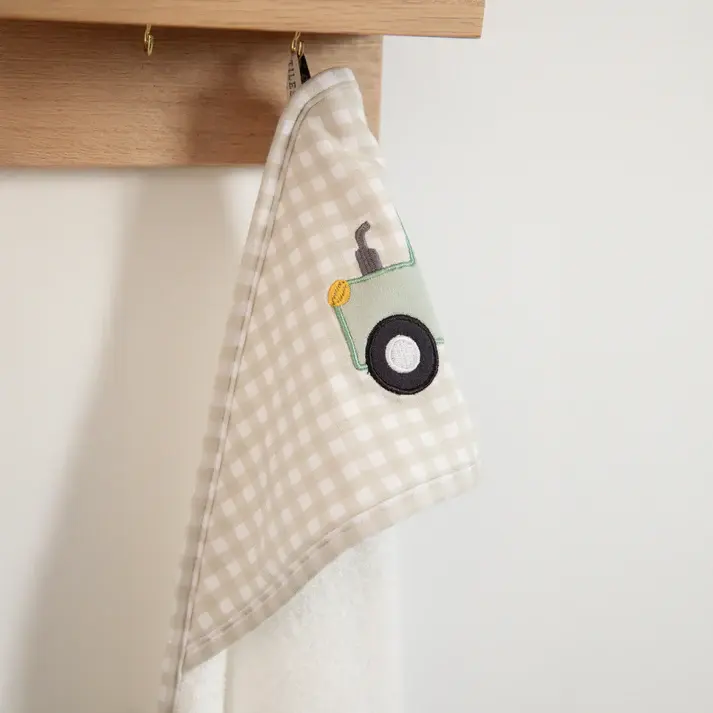 Living Textiles Living Textiles Hooded Towel (75 x 75cm) - Tractor Ride