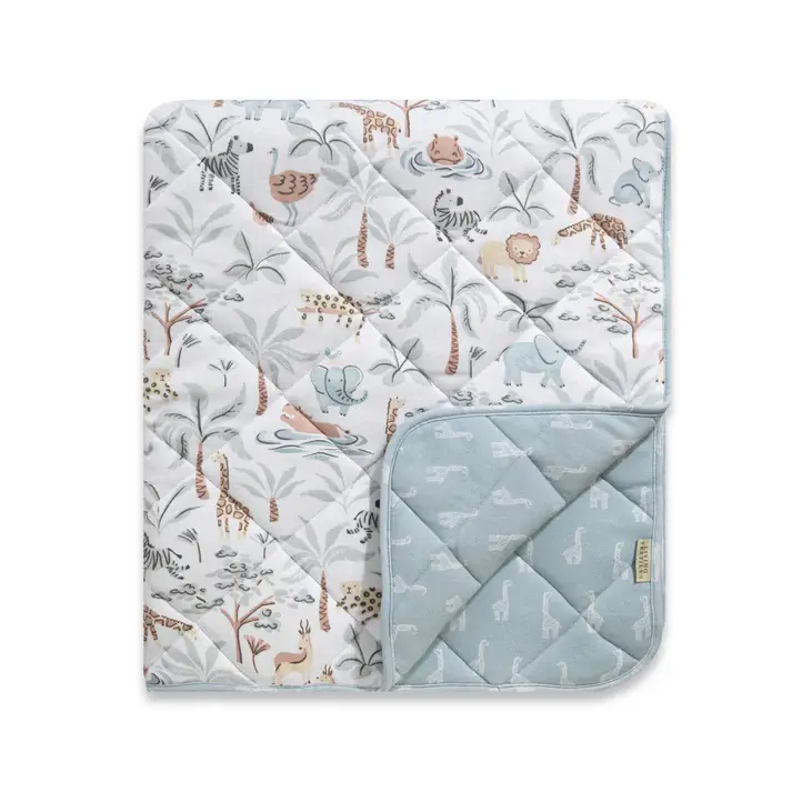 Living Textiles Living Textiles Reversible Quilted Cot Comforter - Wild Safari