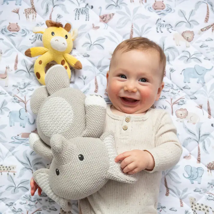 Living Textiles Living Textiles Reversible Quilted Cot Comforter - Wild Safari