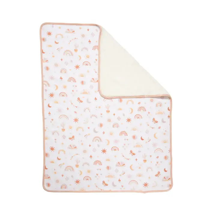 Living Textiles Living Textiles Jersey/Sherpa Pram Blanket