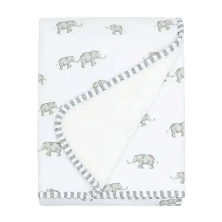 Living Textiles Living Textiles Jersey/Sherpa Pram Blanket