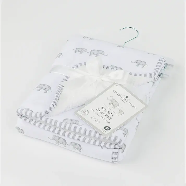Living Textiles Living Textiles Jersey/Sherpa Pram Blanket