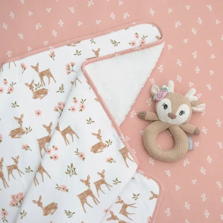 Living Textiles Living Textiles Jersey/Sherpa Pram Blanket