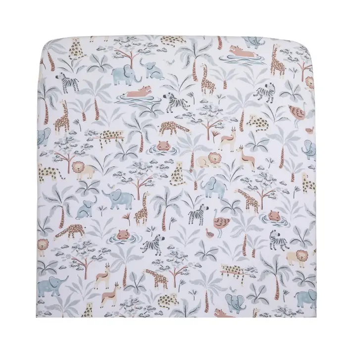 Living Textiles Living Textiles 1-Pack Cot Fitted Sheet - Wild Safari