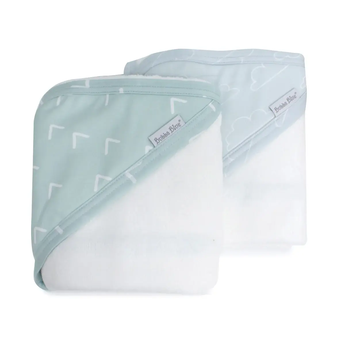 Bubba Blue Bubba Blue Nordic 2 PK Hooded Towel Dusty Sky/ Mint