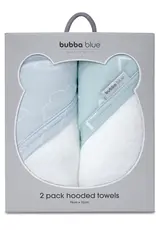 Bubba Blue Bubba Blue Nordic 2 PK Hooded Towel Dusty Sky/ Mint