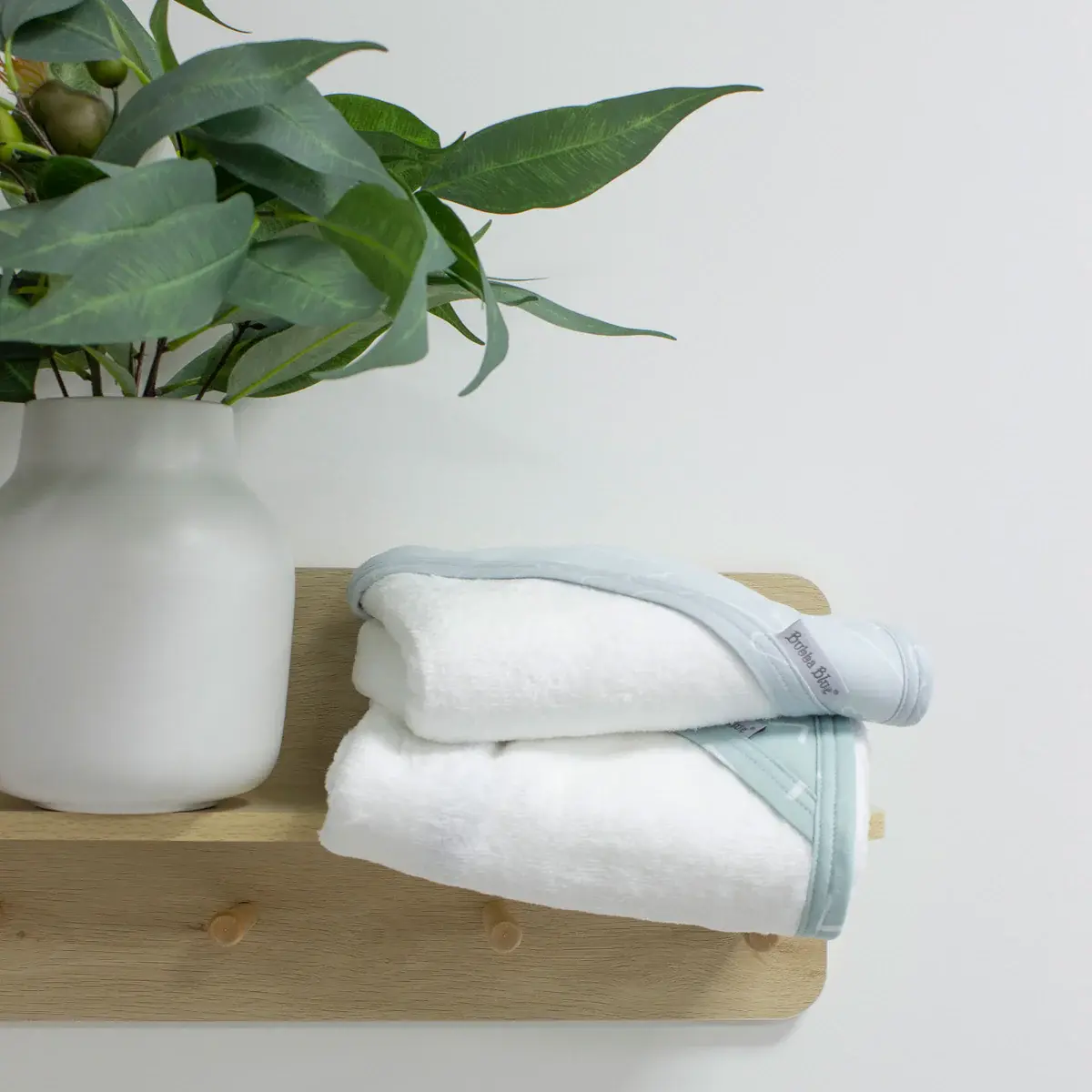 Bubba Blue Bubba Blue Nordic 2 PK Hooded Towel Dusty Sky/ Mint