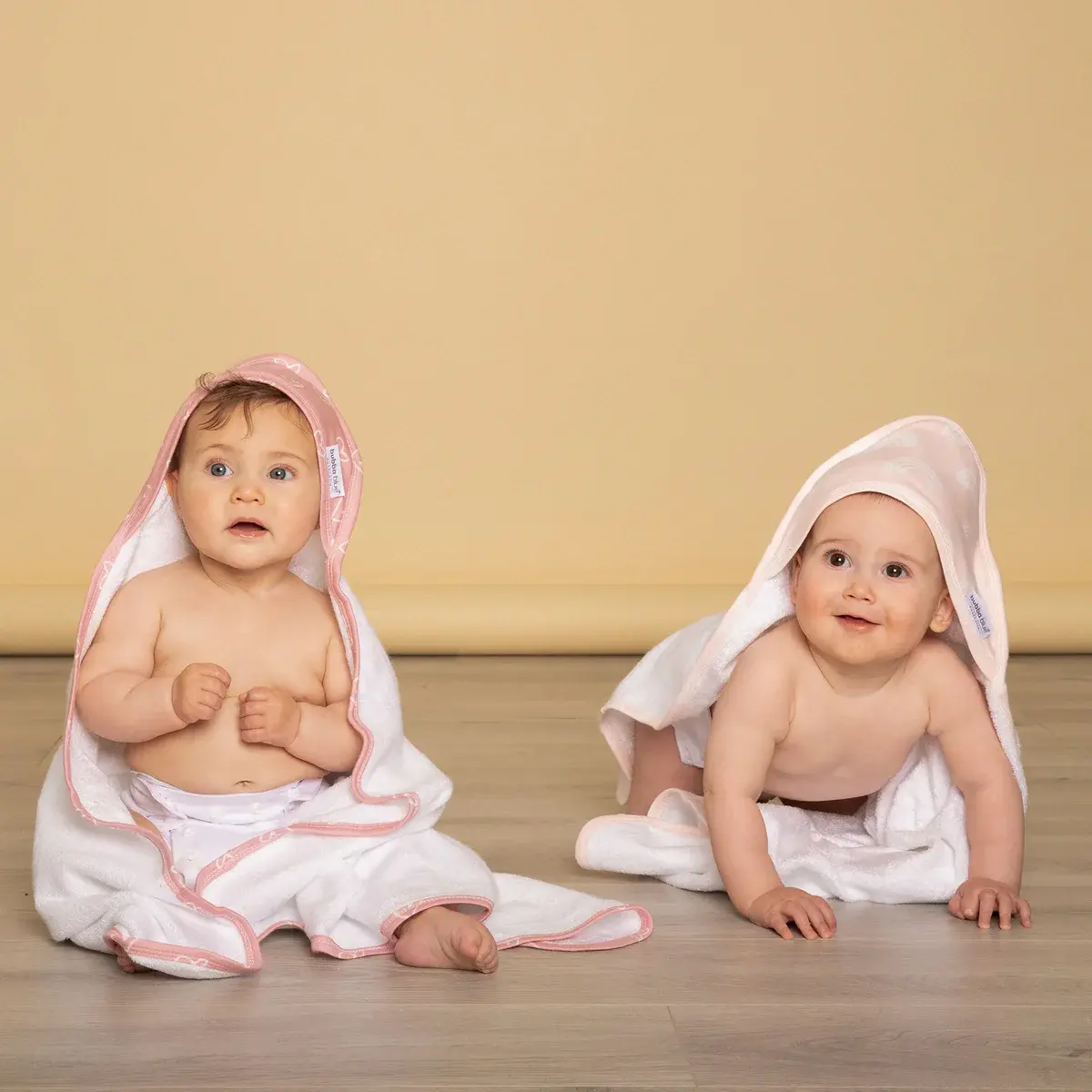 Bubba Blue Bubba Blue 2 PK Hooded Towel Dusty Berry/ Rose