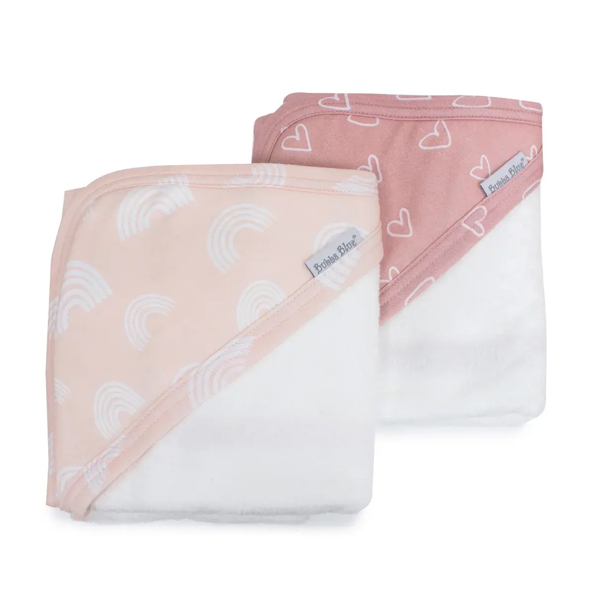 Bubba Blue Bubba Blue 2 PK Hooded Towel Dusty Berry/ Rose