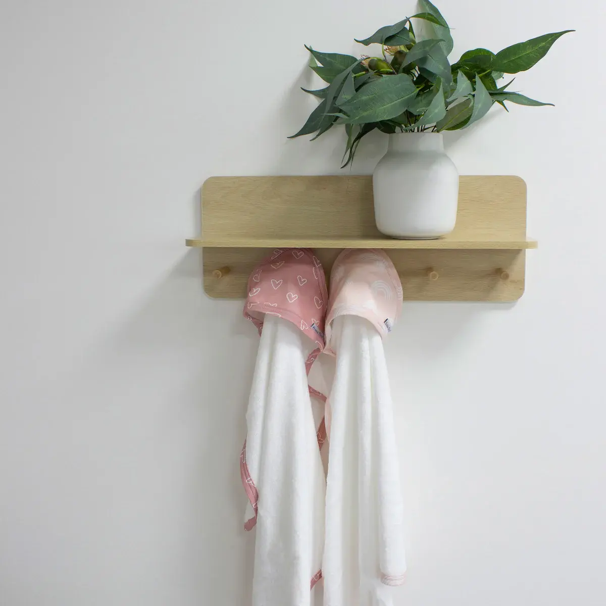 Bubba Blue Bubba Blue 2 PK Hooded Towel Dusty Berry/ Rose