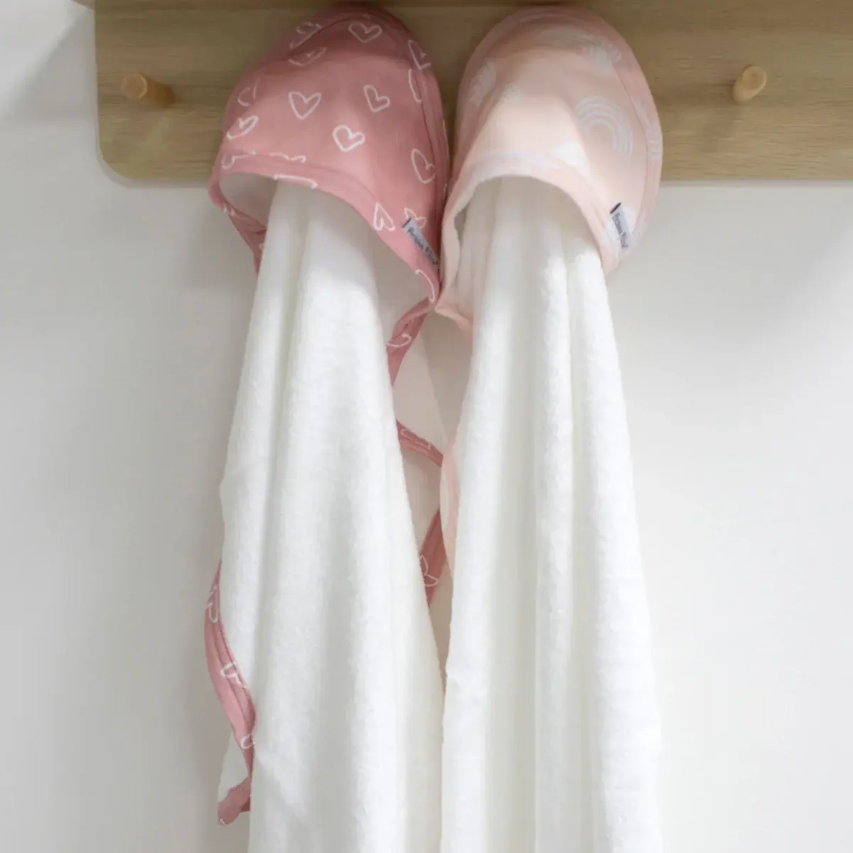 Bubba Blue Bubba Blue 2 PK Hooded Towel Dusty Berry/ Rose