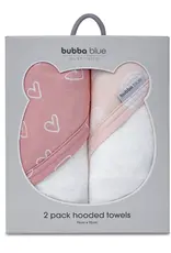 Bubba Blue Bubba Blue 2 PK Hooded Towel Dusty Berry/ Rose
