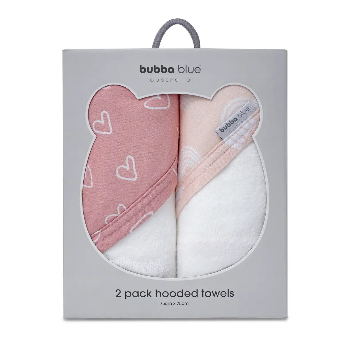 Bubba Blue Bubba Blue 2 PK Hooded Towel Dusty Berry/ Rose