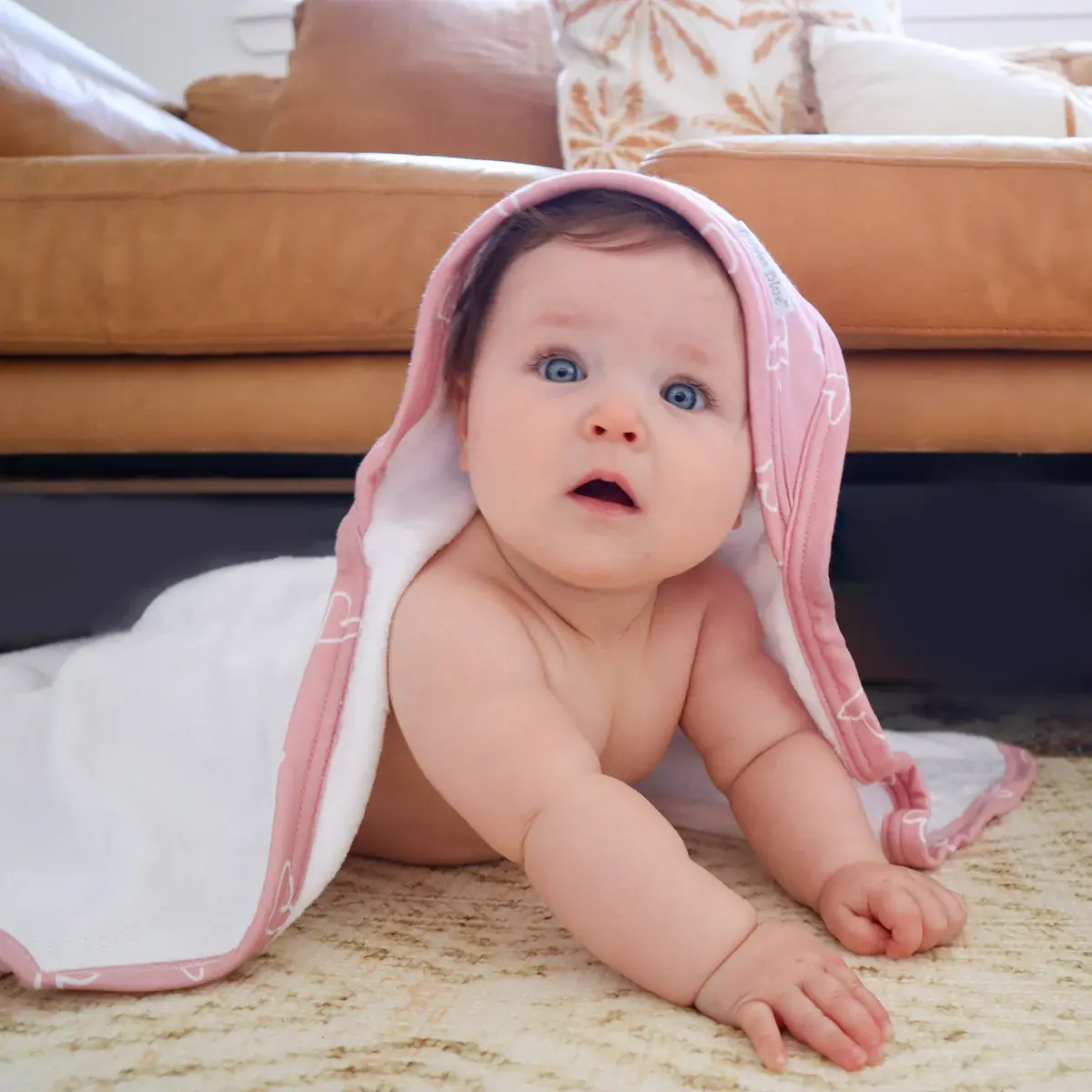 Bubba Blue Bubba Blue 2 PK Hooded Towel Dusty Berry/ Rose
