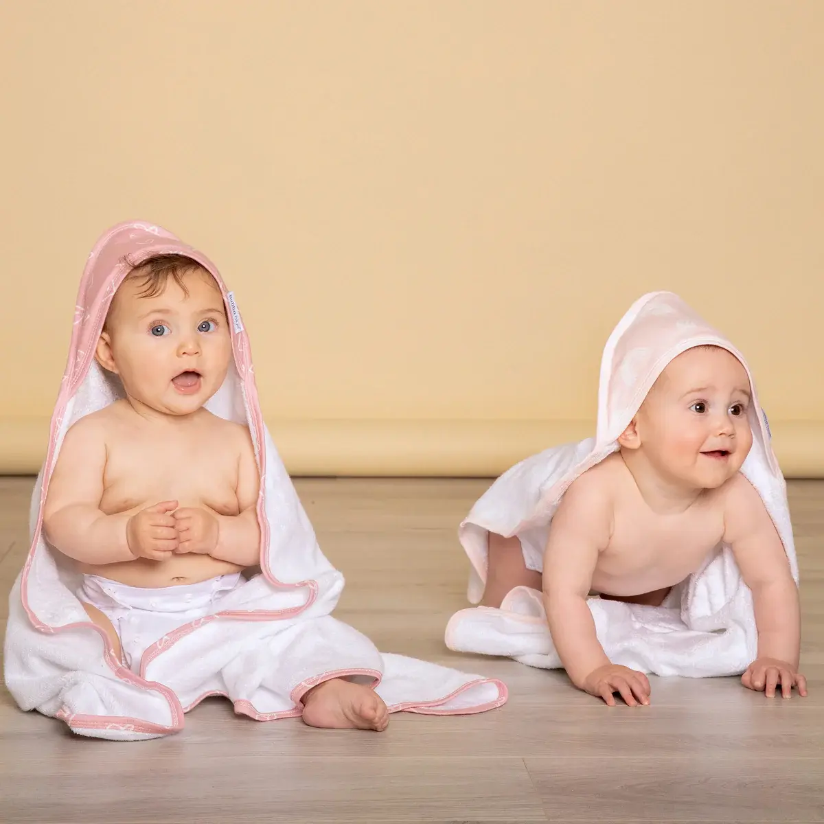 Bubba Blue Bubba Blue 2 PK Hooded Towel Dusty Berry/ Rose