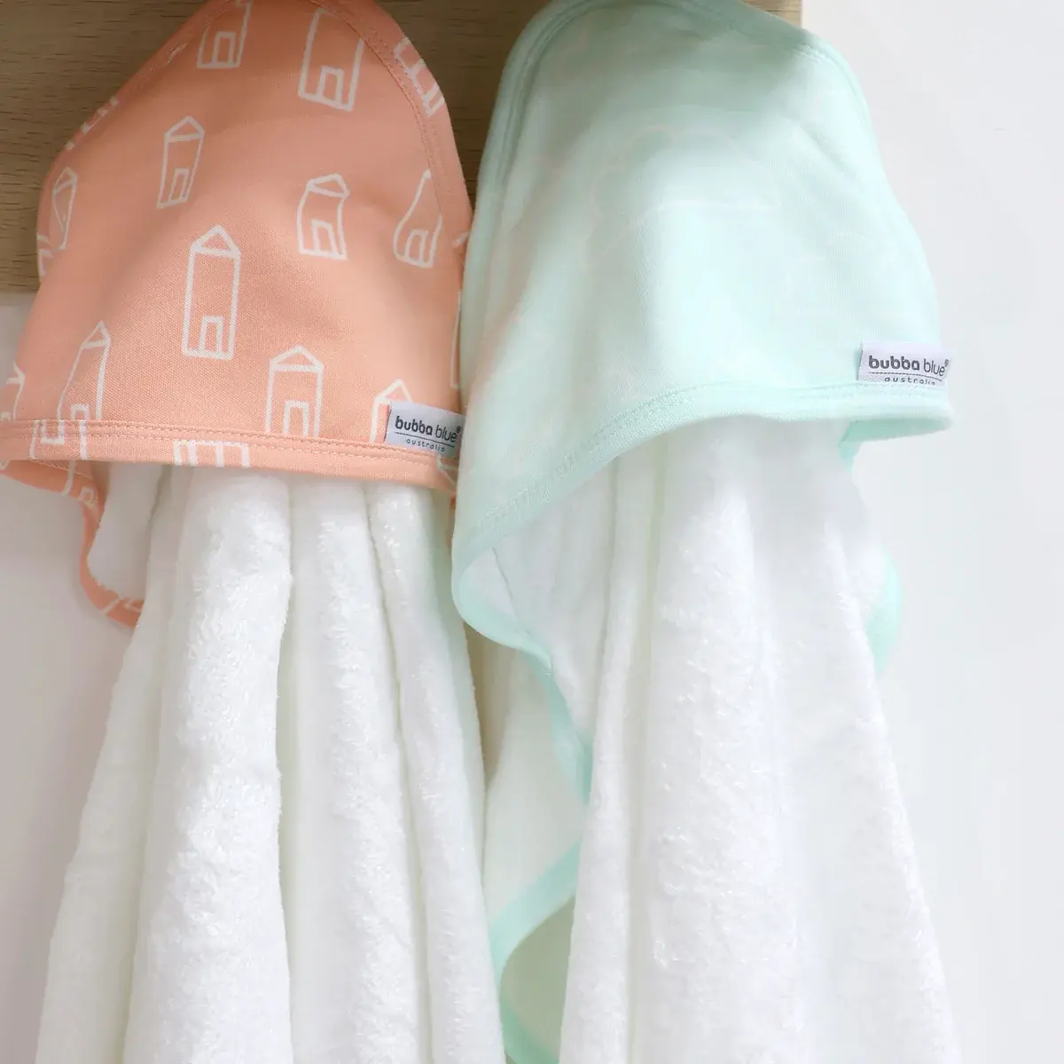 Bubba Nordic 2 PK Hooded Towel Coral Tiffany Sweet Lullabies
