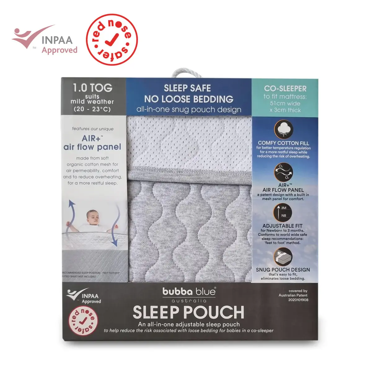 Bubba Blue Bubba Blue 1.0 TOG Sleep Pouch - Co- Sleeper
