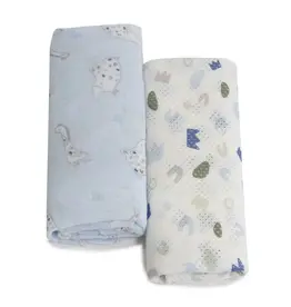 Bubba Blue Bubba Blue Sleepy Safari 2pk Muslin Air+ Wraps