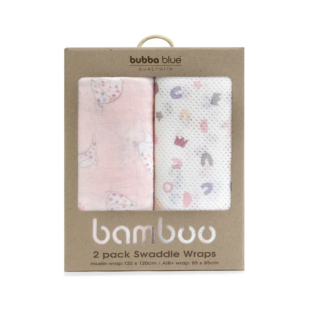 Bubba Blue Bubba Blue Sleepy Safari 2pk Muslin Air+ Wraps