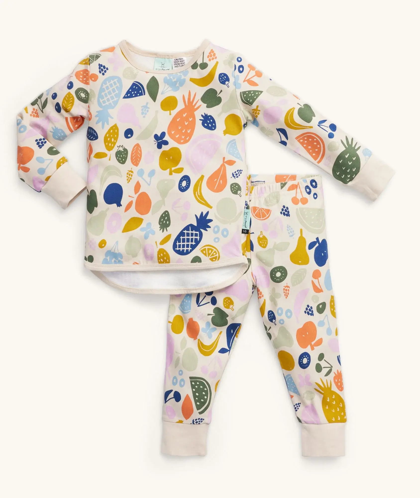 ErgoPouch ErgoPouch 1.0 Tog 2 piece Pyjama Long Sleeve Fruit Salad