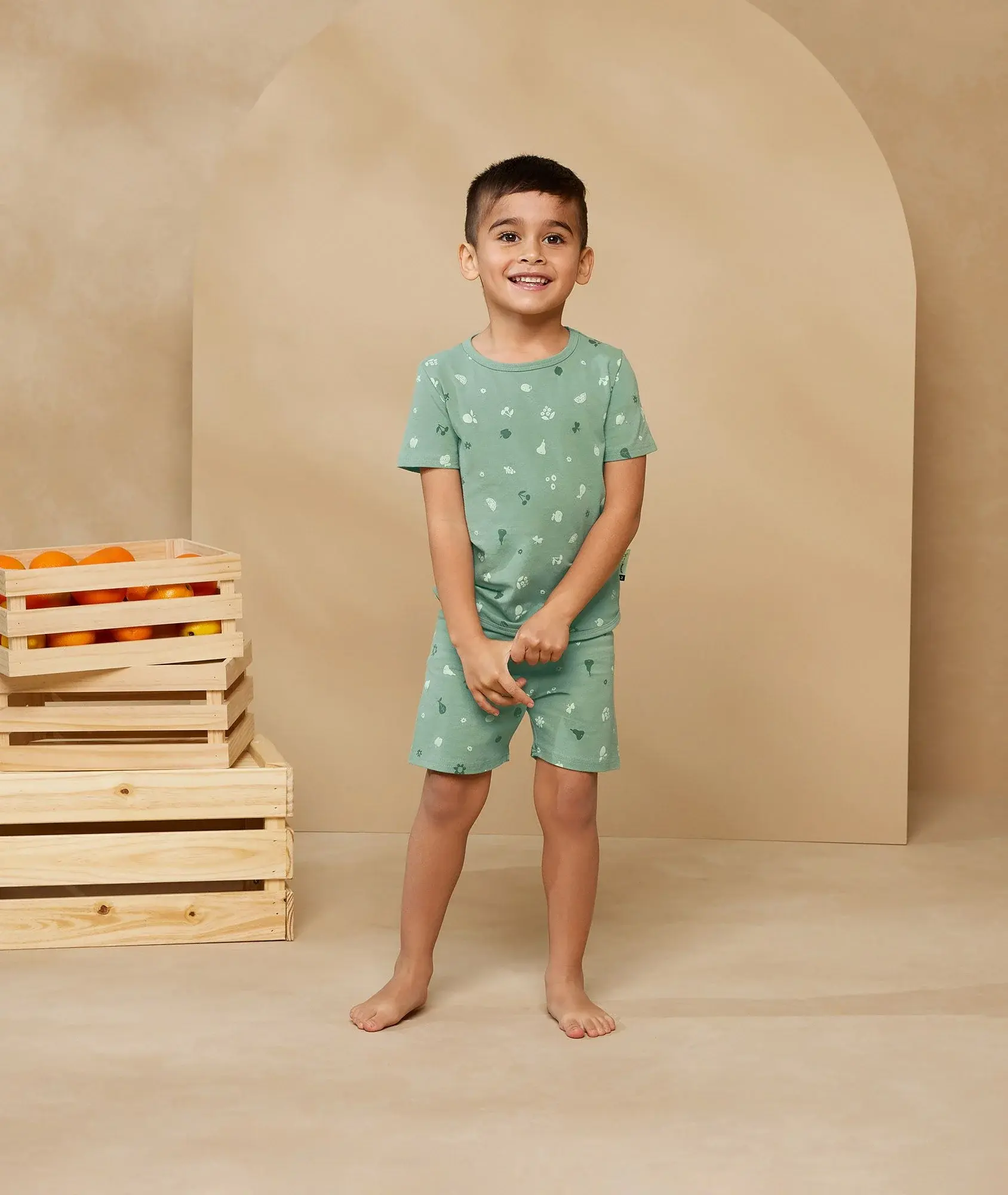 ErgoPouch ErgoPouch 0.2 Tog 2 piece Pyjama Short Sleeve Sweet Orchard