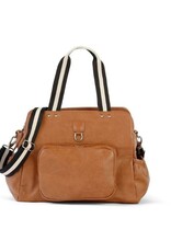 OiOi OiOi Faux Leather Tote Triple Compartment Nappy Bag - Tan