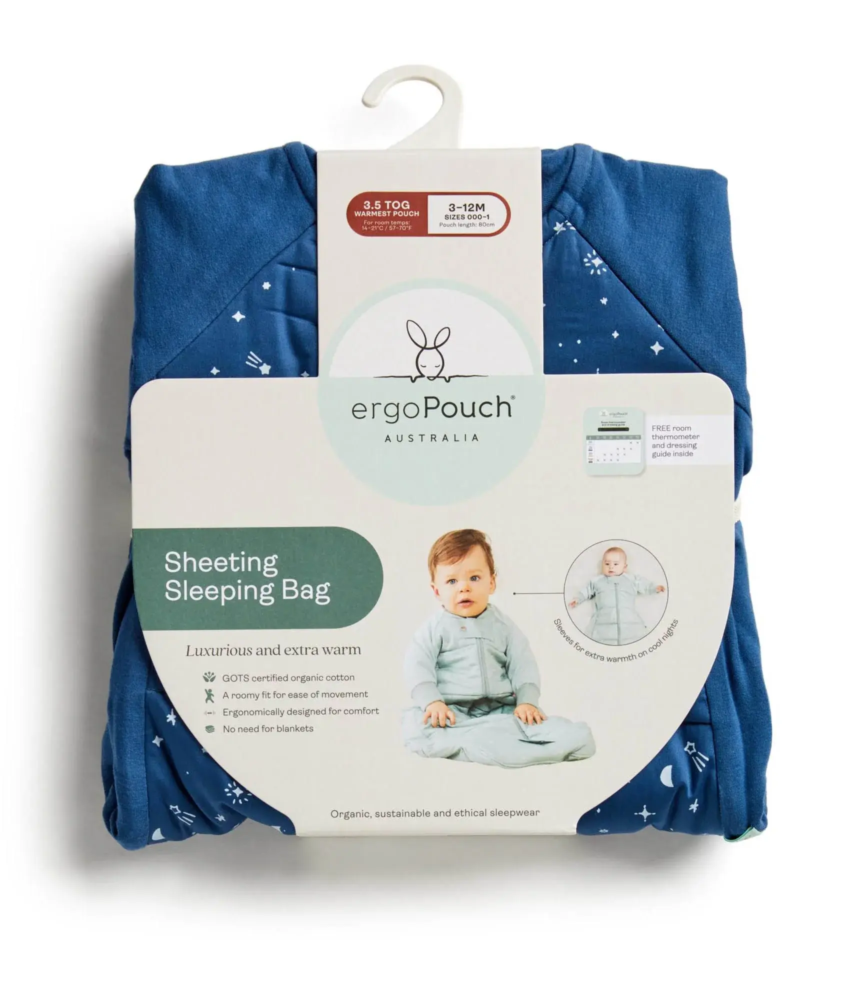 ErgoPouch ErgoPouch 3.5 Tog Sheeting Sleeping Bag Daisies