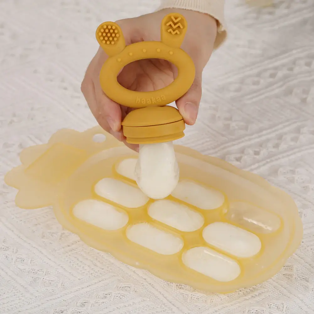 Haakaa Haakaa Pineapple Silicone Nibble Tray (with Label Slot)