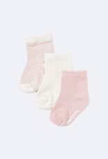 Boody Baby Boody Baby Socks 3 Pack Chalk/Rose